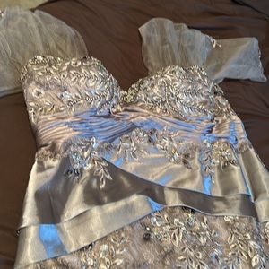 Altered jovani 1921 size 24 silver